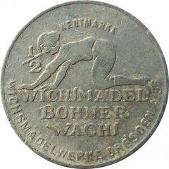1/2 Wertmarke - Wichsmädel Bohner Wachs Dresden