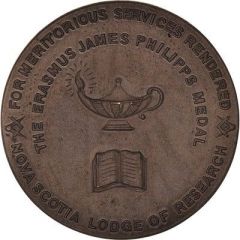 Masonic Medal - The Erasmus James Philipps Medal Nova Scotia