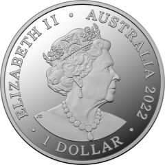 1 Dollar - Elizabeth II 6th Portrait - Silver Kangaroo
