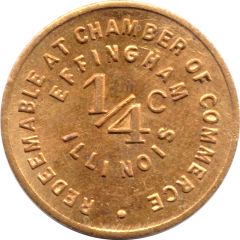1/4 Cent - Effingham Chamber of Commerce Effingham, Illinois