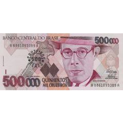 500 Cruzeiros Reais overprinted on P# 236