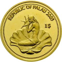 1 Dollar Sea Horse, Gold Proof Issue