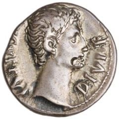 Denarius - Augustus IMP X ACT, Apollo