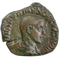 Sestertius - Herennius Etruscus as Caesar PIETAS AVGG S C, Mercury