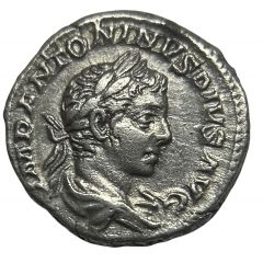 Denarius - Elagabalus P M TR P IIII COS III P P, Providentia