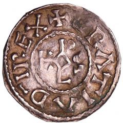 Denier - Charles II monastery of Saint Dionysius