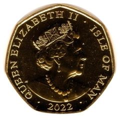 50 Pence - Elizabeth II Platinum Jubilee - Long Live Our Noble Queen, Gold Plated