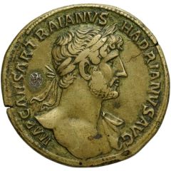 Sestertius - Hadrian PONT MAX TR POT COS DES III ANNONA AVG S C, Annona