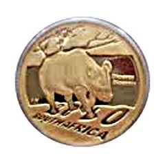 10 Rand - 1/10 Ounce Natura - Black Rhino
