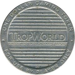 1 Dollar Gaming Token - Tropworld Casino Atlantic City, New Jersey