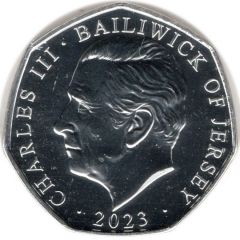 50 Pence - Charles III Royal Residence - Windsor Castle, Ag-Au plated