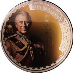 Medal - British Royalty His Majesty The King All Hail King Charles III
