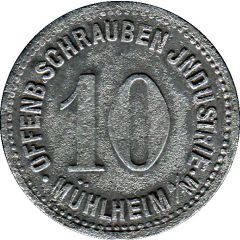 10 Pfennig - Mühlheim am Main Schrauben Industrie