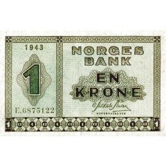 1 Krone Skillemyntsedler