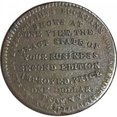 Hard Times Token - Bucklin`s Interest Tables Troy, New York