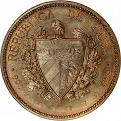Souvenir Peso Date widely spaced, Bronze pattern