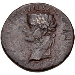 Sestertius - Tiberius ROM ET AVG, altar of Gauls