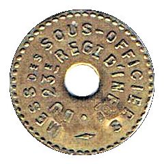 5 Centimes - 23° Régiment d`Infanterie - Bourg-en-Bresse 01