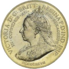 Medal - Victoria Diamond Jubilee; `Army & Navy`, gilt white metal