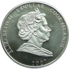 1 Dollar - Elizabeth II Queen Elizabeth waving and Duke of Edinburgh in uniform