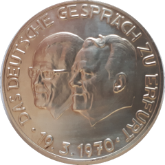 Medal - Das Deutsche Gespräch Zu Erfurt 19.3.1970