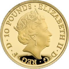 10 Pounds - Elizabeth II 5th portrait, 1/10 oz Fine Gold