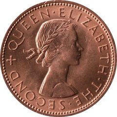1 Penny - Elizabeth II 1st portrait