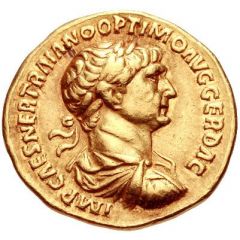 Aureus - Trajan P M TR P COS VI P P S P Q R, Genius