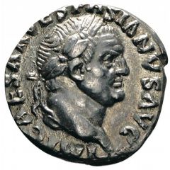 Denarius - Vespasian, Titus, and Domitian TITVS ET DOMITIAN CAES PRIN IVVEN