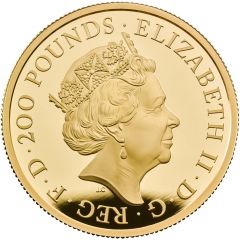 200 Pounds - Elizabeth II The Queen`s Beasts Completer, Gold Proof
