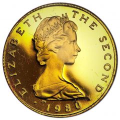 1 Pound - Elizabeth II Triskelion on map, Gold Proof