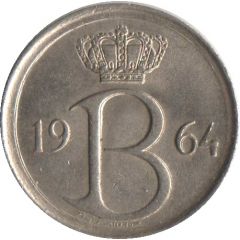 25 Centimes - Baudouin I French text
