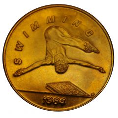 Token - SCRTD Fare Games of the XXIIIrd Olympiad Los Angeles 1984 - Swimming, Los Angeles, California
