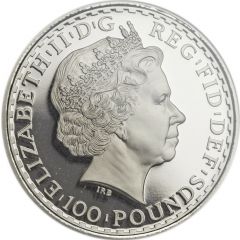 100 Pounds - Elizabeth II 4th portrait, 1 oz Fine Platinum