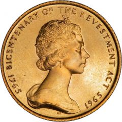 1 Sovereign - Elizabeth II Bicentenary of Revestment Act, Gold 22ct