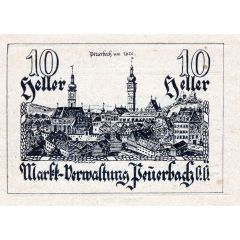 10 Heller Peuerbach, Markt-Verwaltung Peuerbach, Brown issue
