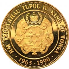 100 Pa`anga - Taufa`ahau Tupou IV Jubilee of Accession