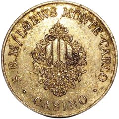 1 franc - Casino SBM/Loews Monte-Carlo Laiton