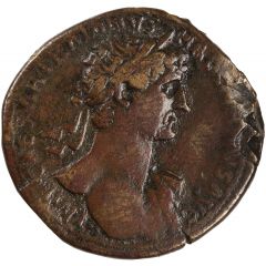 Sestertius - Hadrian PONT MAX TR POT COS II ANNONA AVG S C, Annona