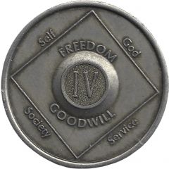 Medal - Narcotics Anonymous Recovery 4 Years