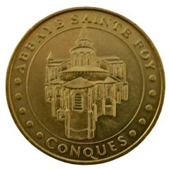 Tourist token - Monnaie de Paris - Conques - Abbaye Sainte-Foy