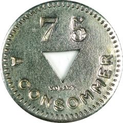 75 centimes à consommer - Volant trou triangulaire