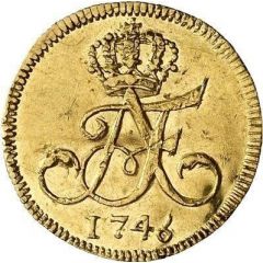1⁄48 Thaler - Adolphus Frederick III Gold pattern strike