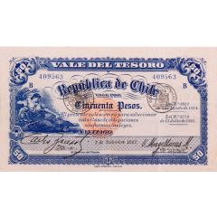 50 Pesos `Vale del Tesoro`
