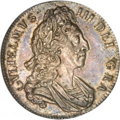 1 Crown - William III 3rd bust, 3rd harp