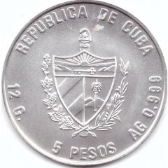 5 Pesos XV World Soccer Cup USA `94