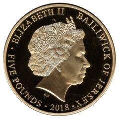5 Pounds - Elizabeth II Remembrance Day 2018, Gold Plated