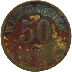 50 Pfennig Werth-Marke, Countermarked `B`