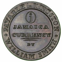 1 Penny - Jamaica Currency, William Smith Kingston