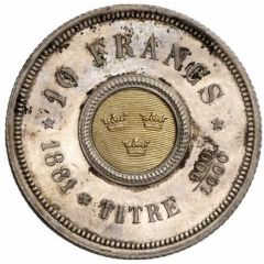 10 Francs - Oscar II Pattern strike